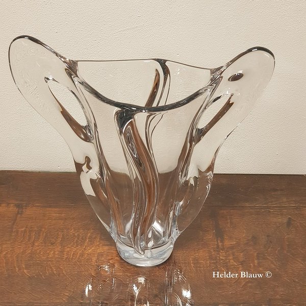 Art glass vaas helder kristal Murano stijl