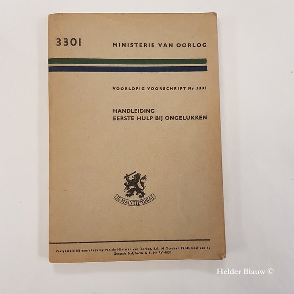 Instructieboekje EHBO Min. van Oorlog 1948