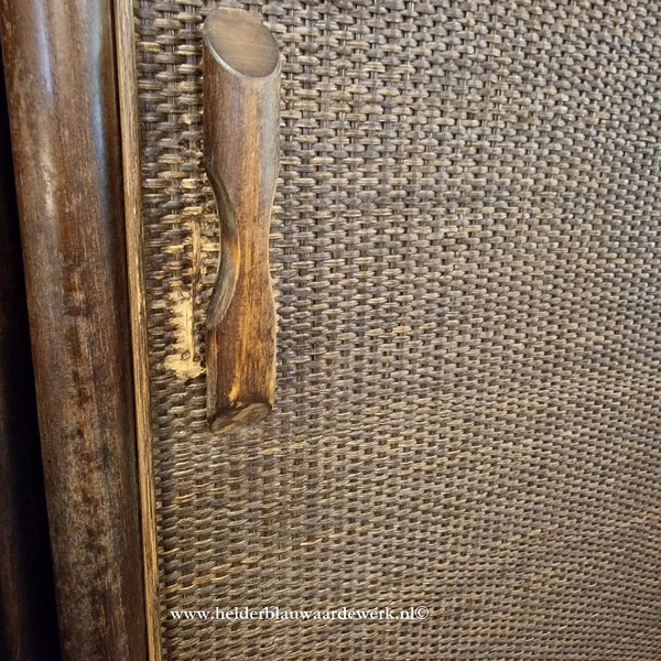 Vintage manou bamboe Boho kast met opzetkast GERESERVEERD