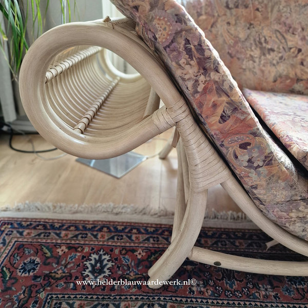 Vintage chaise longue/ divan  Flechtatelier Schütz